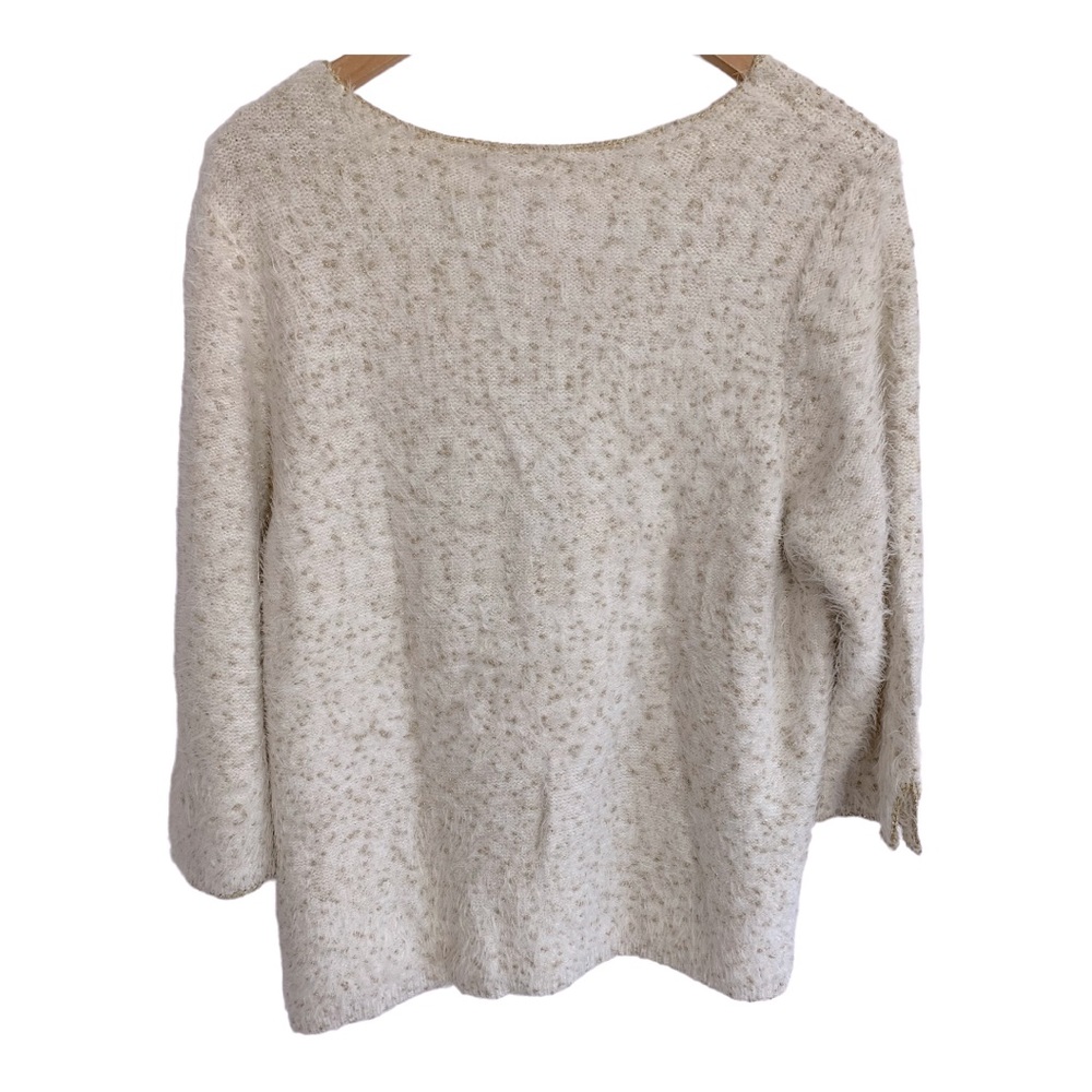 Chico’s Eyelash Shine Sweater Sz 3 - Picture 2 of 6
